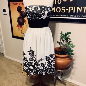 White House/Black Market Strapless Midi Dress